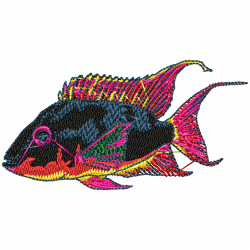 Fishes Embroidery Design 10 Fishes Embroidery Design 10
